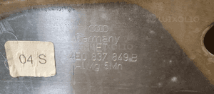 Mechanizm podnośnik szyby lewy przód Audi A8 D3 4E0837849B 5