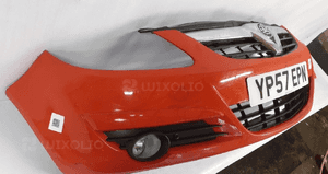 } ZDERZAK PRZÓD PRZEDNI DO OPEL CORSA D Y547 CZERWONY HALOGENY 4