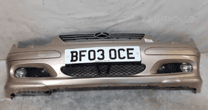 ) ZDERZAK PRZÓD PRZEDNI MERCEDES W203 C KLASA SPORT COUPE SREBRNY HALOGENY SPRYSKI XENON ZŁOTY 1